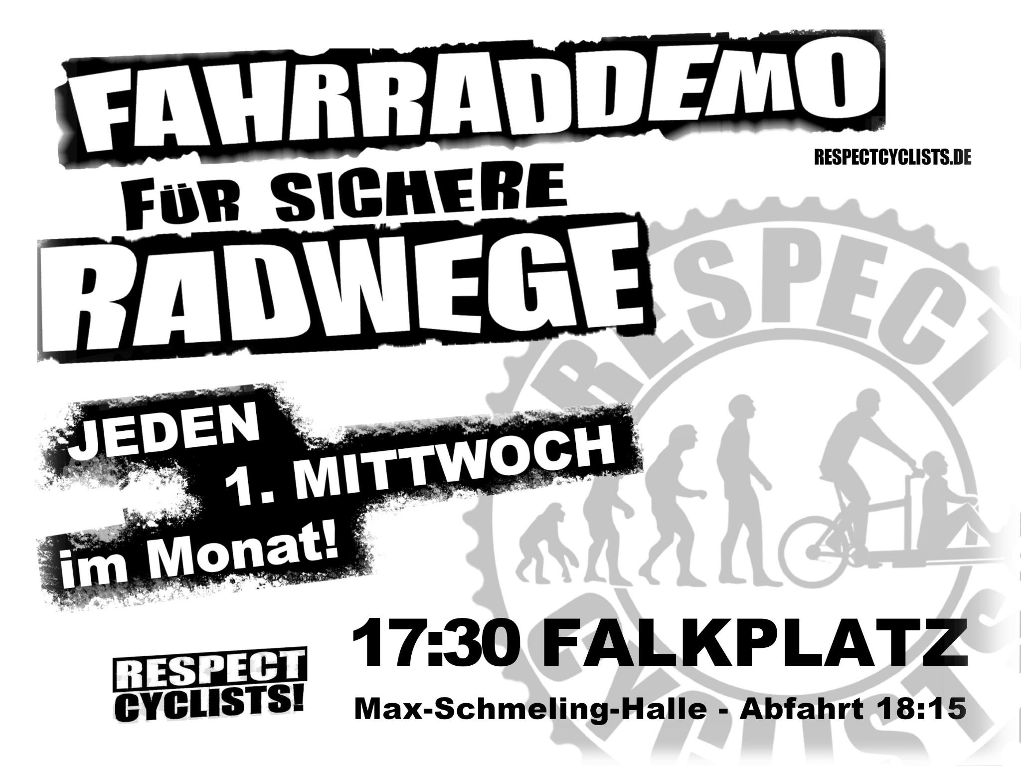 Bild der Hauptstr Schoeneberg Radfahrende im Autogewimmel Ziel der Respectcyclists Fahrraddemo am Mittwoch  6. März